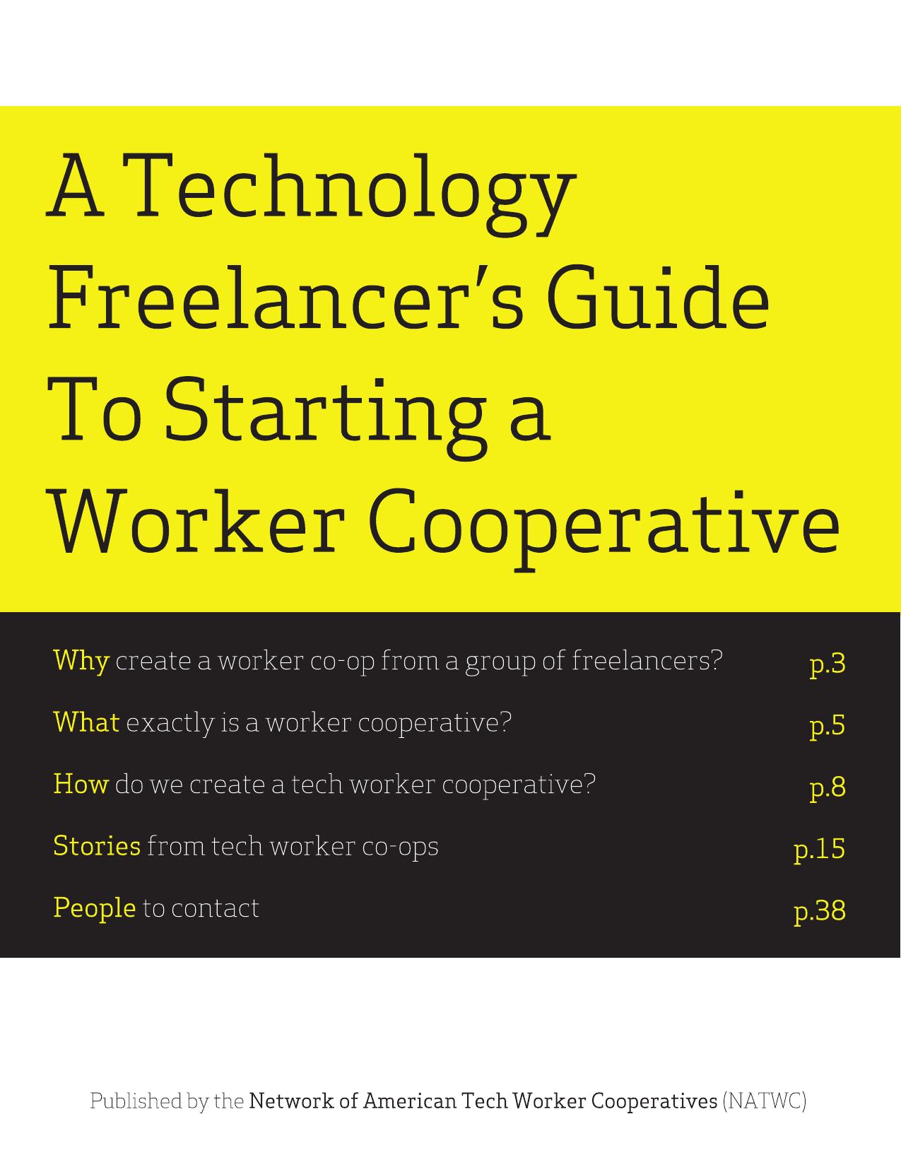 A Technology Freelancer's Guide To Starting A Worker Cooperative